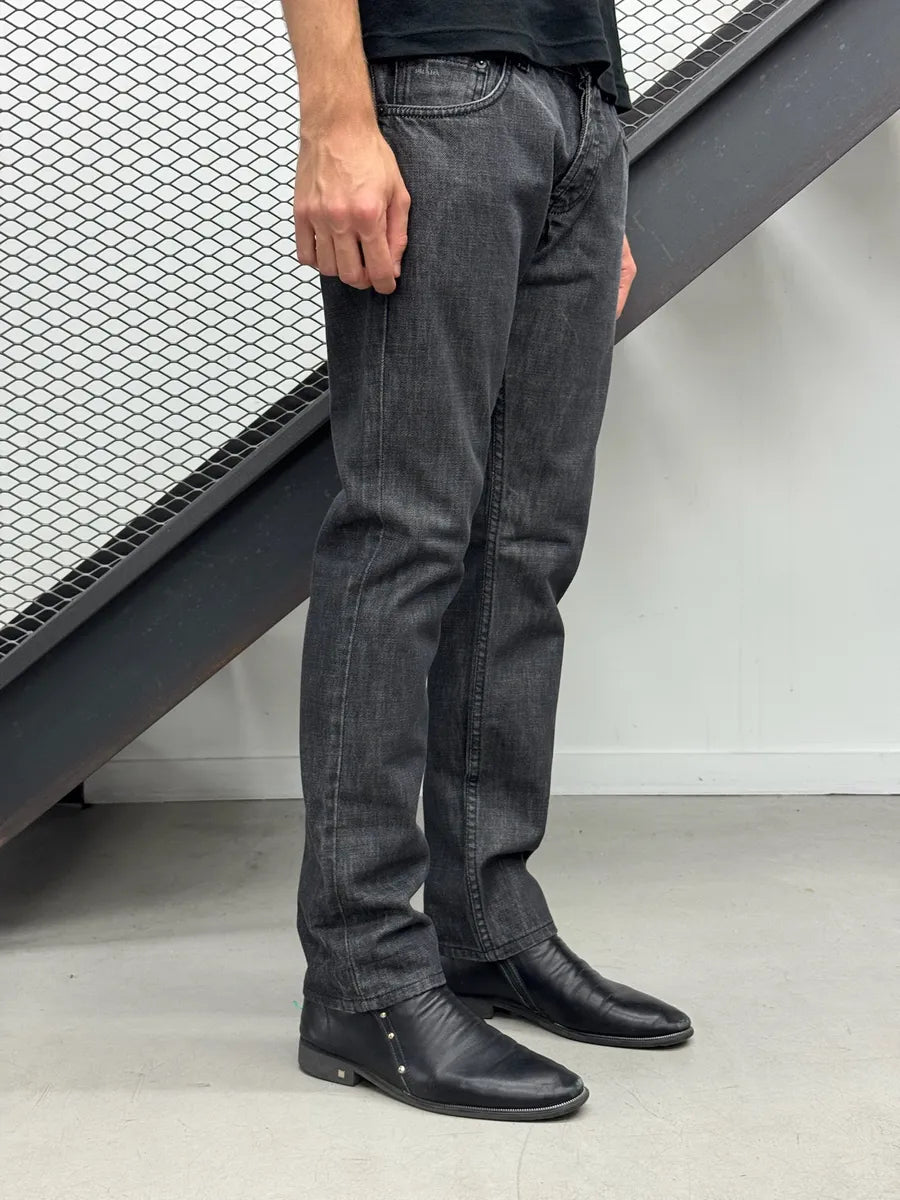 SS2008 Prada Grey Raw Straight Denim Jeans iMoIohT 2