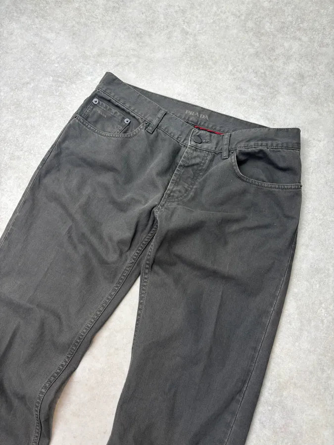 SS2008 Prada Grey Straight Leg Pants tKOEKgu 4