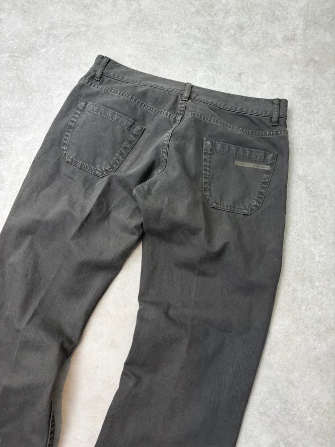 SS2008 Prada Grey Straight Leg Pants tKOEKgu 6