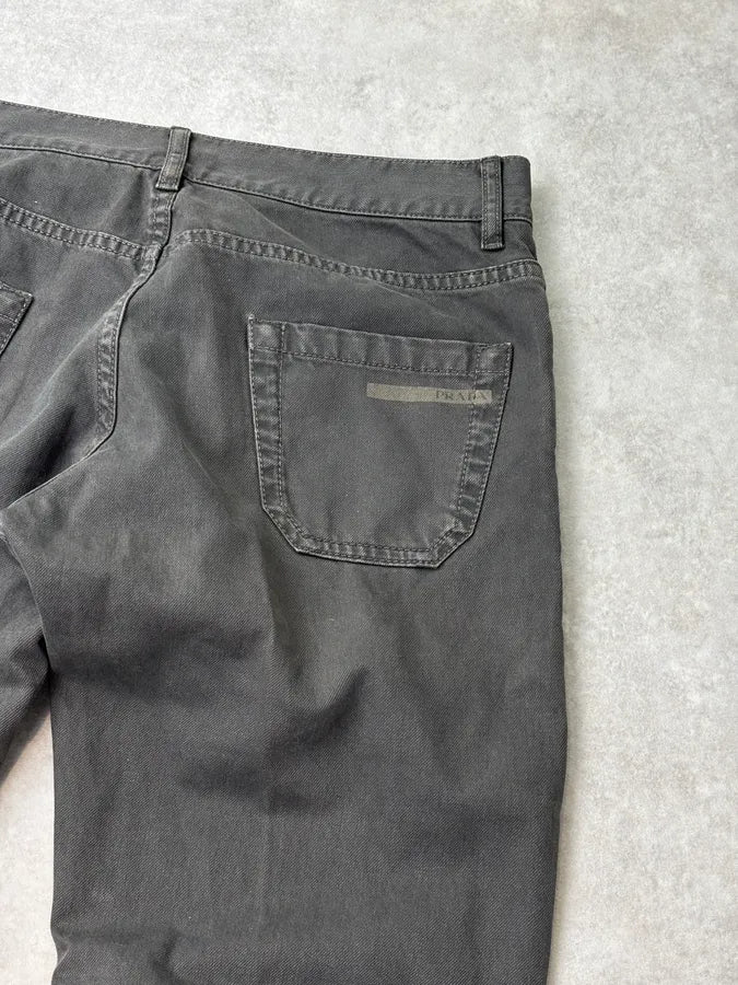 SS2008 Prada Grey Straight Leg Pants tKOEKgu 7