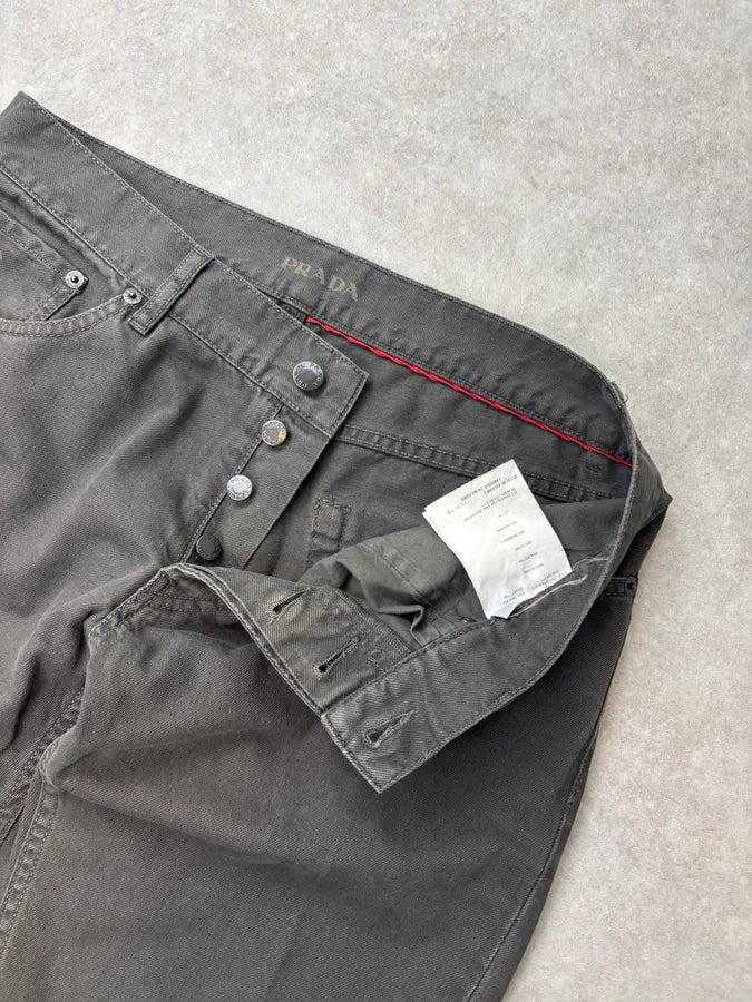 SS2008 Prada Grey Straight Leg Pants tKOEKgu 9