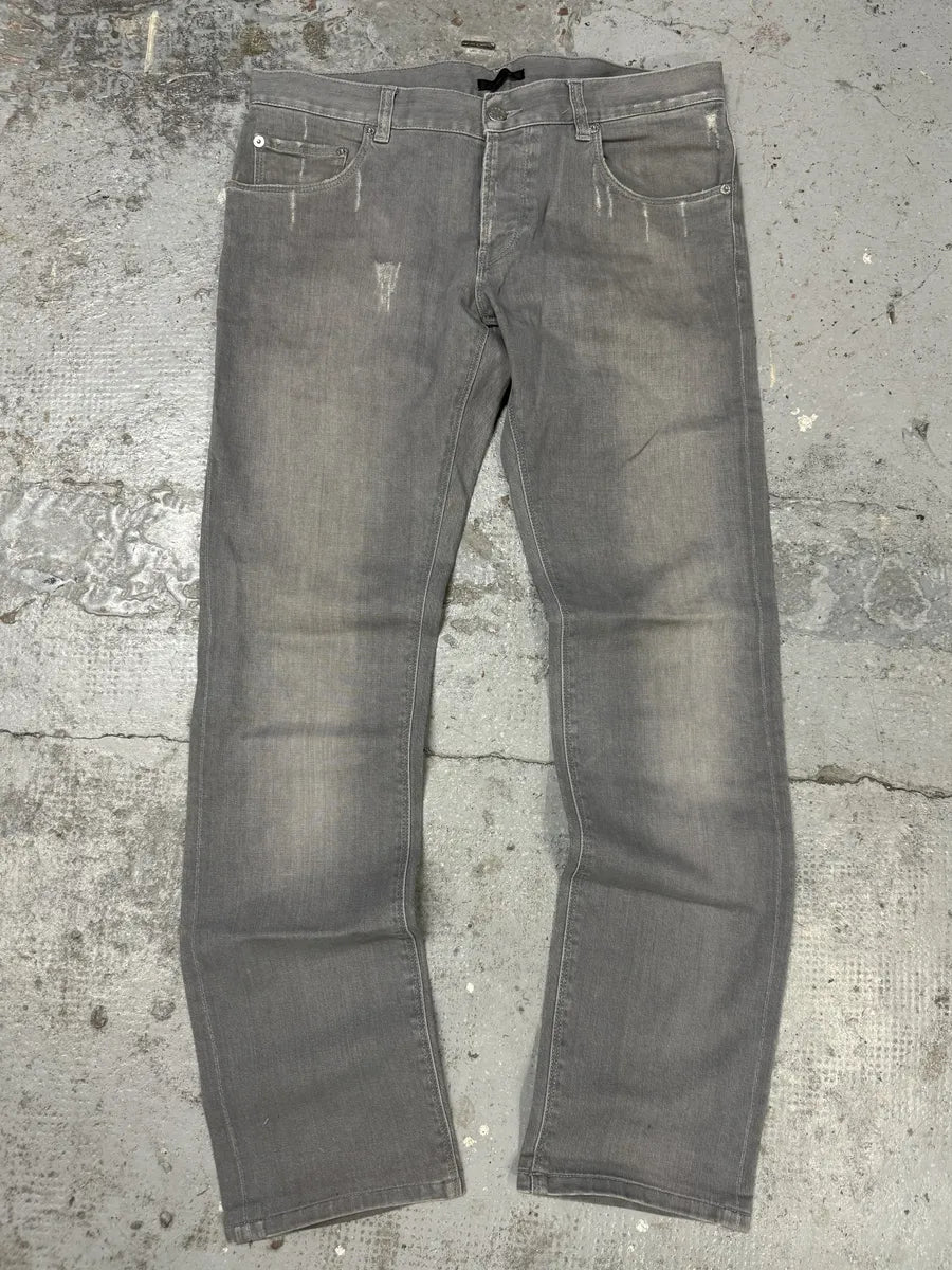 SS2008 Prada Grey Distressed Denim Jeans EbIoTWT 0