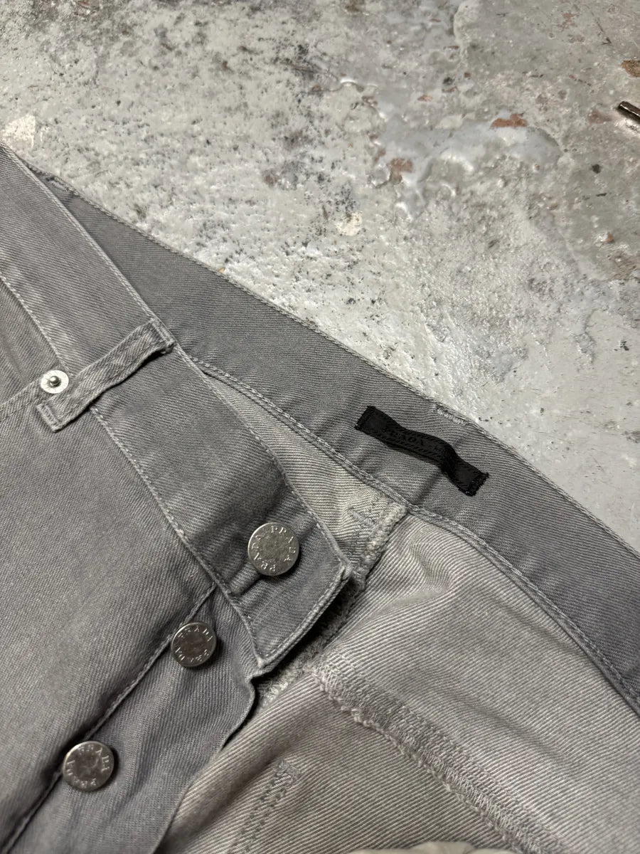 SS2008 Prada Grey Distressed Denim Jeans EbIoTWT 11