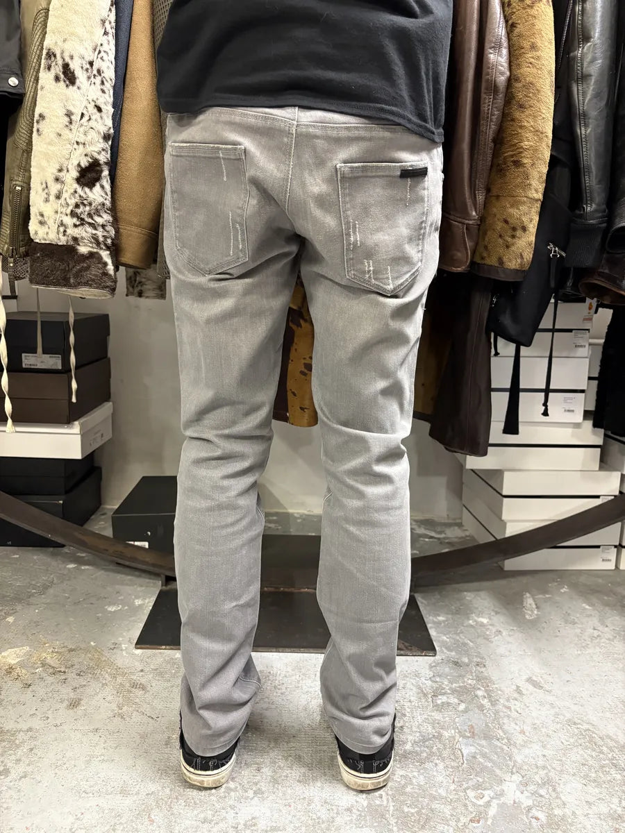 SS2008 Prada Grey Distressed Denim Jeans EbIoTWT 3