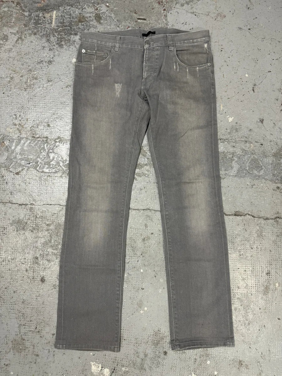 SS2008 Prada Grey Distressed Denim Jeans EbIoTWT 8