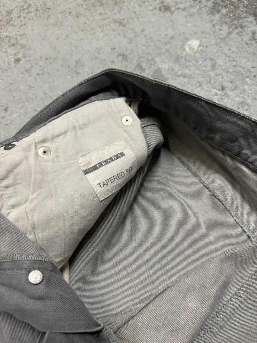 SS2008 Prada Grey Distressed Denim Jeans EbIoTWT 9