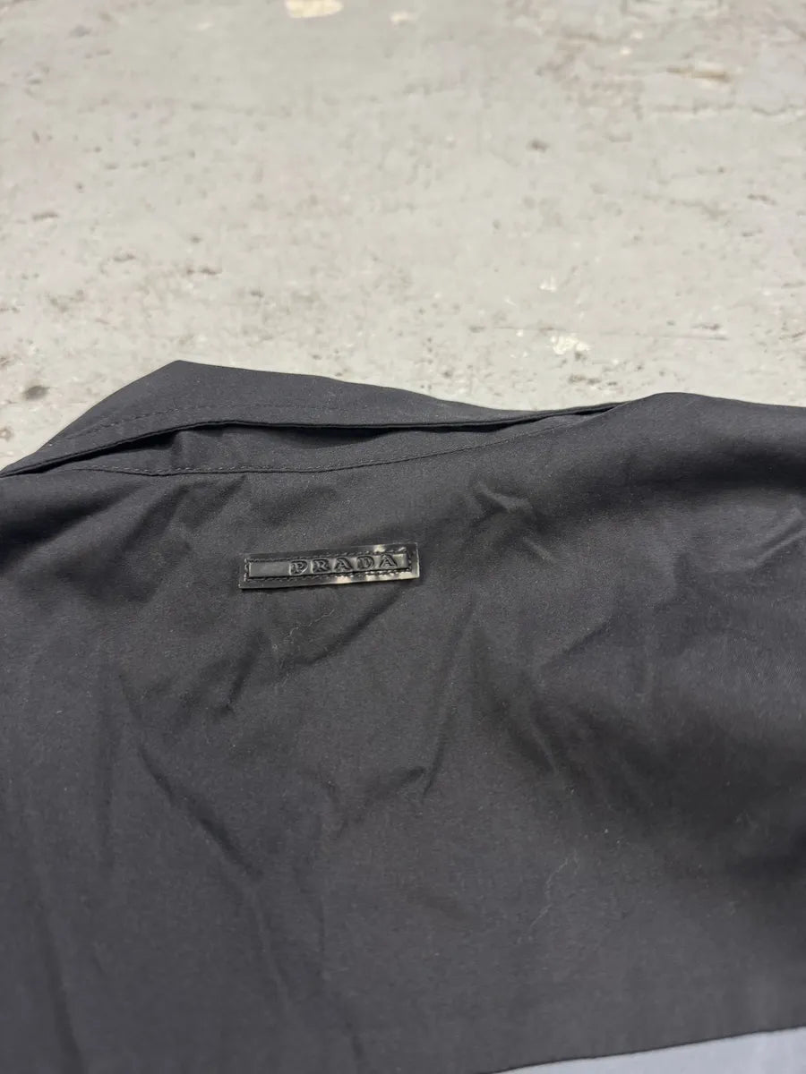 SS2008 Prada Lined Black Grey Shirt ArLzuHt 6