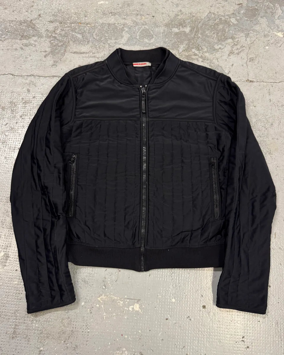 SS2008 Prada Ski Black Tech Nylon Fleece Jacket asepSUk 0