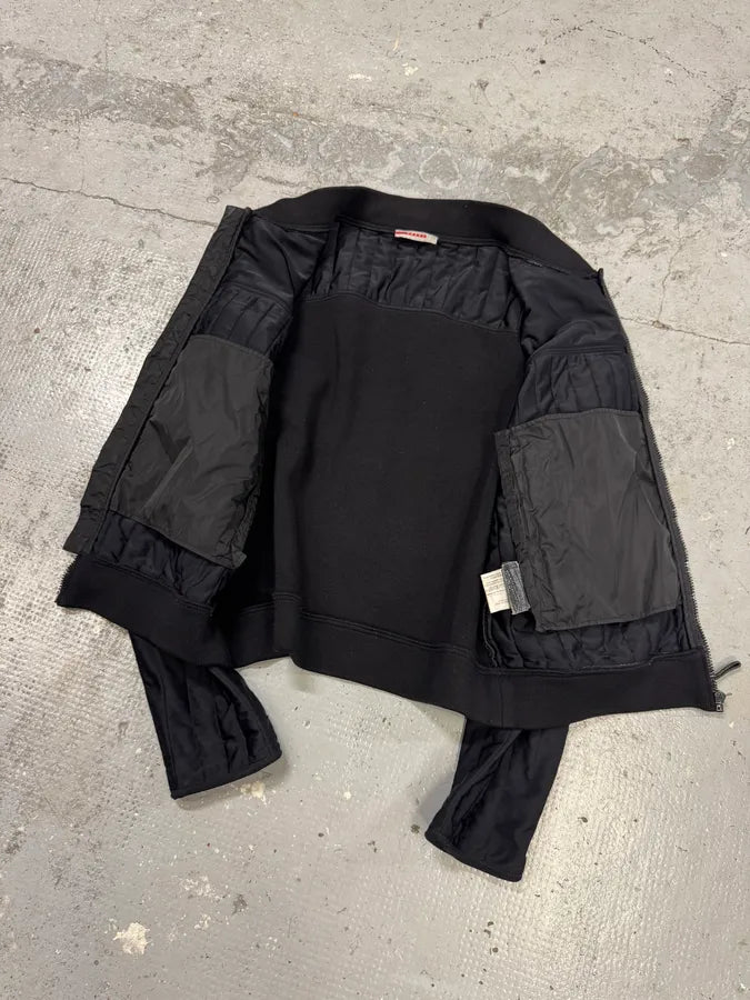 SS2008 Prada Ski Black Tech Nylon Fleece Jacket asepSUk 4