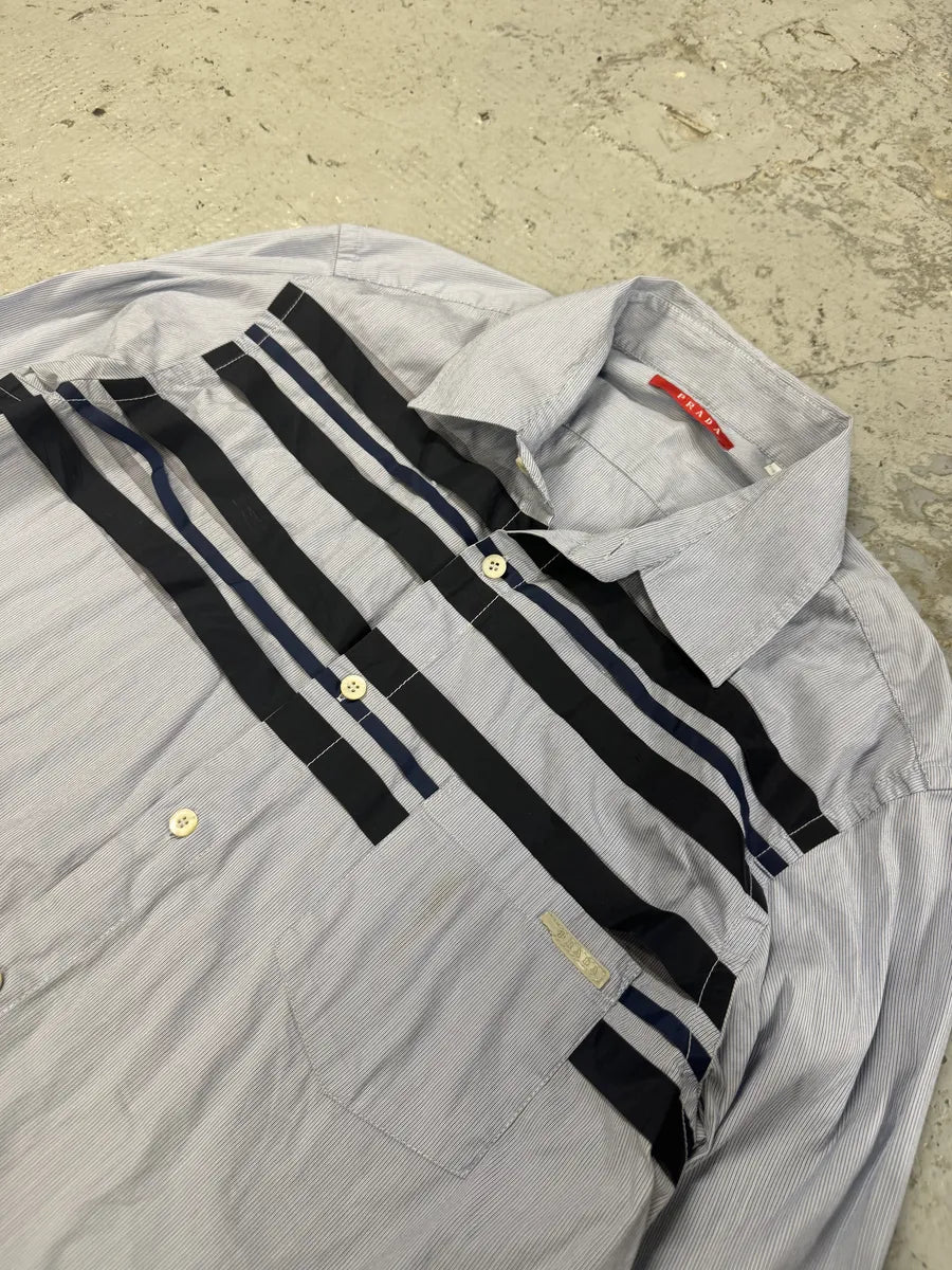 SS2008 Prada Striped Blue Shirt dgwIuoQ 7