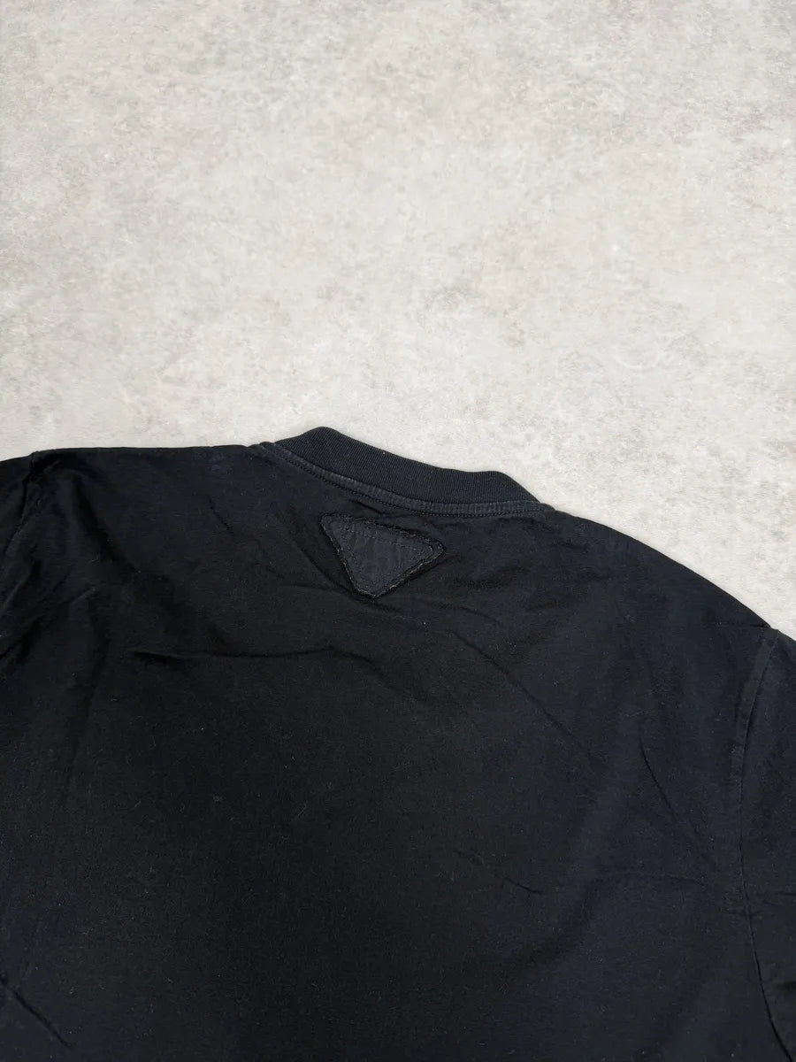 SS2008 Prada V-Neck Texas Man Black T-Shirt dZvKKtK 6