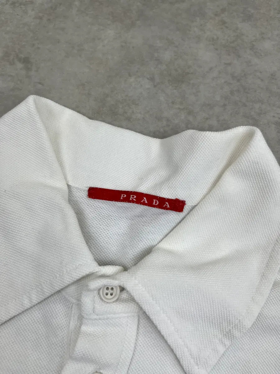 SS2008 Prada White Cotton Cargo Polo lEuzEmb 6