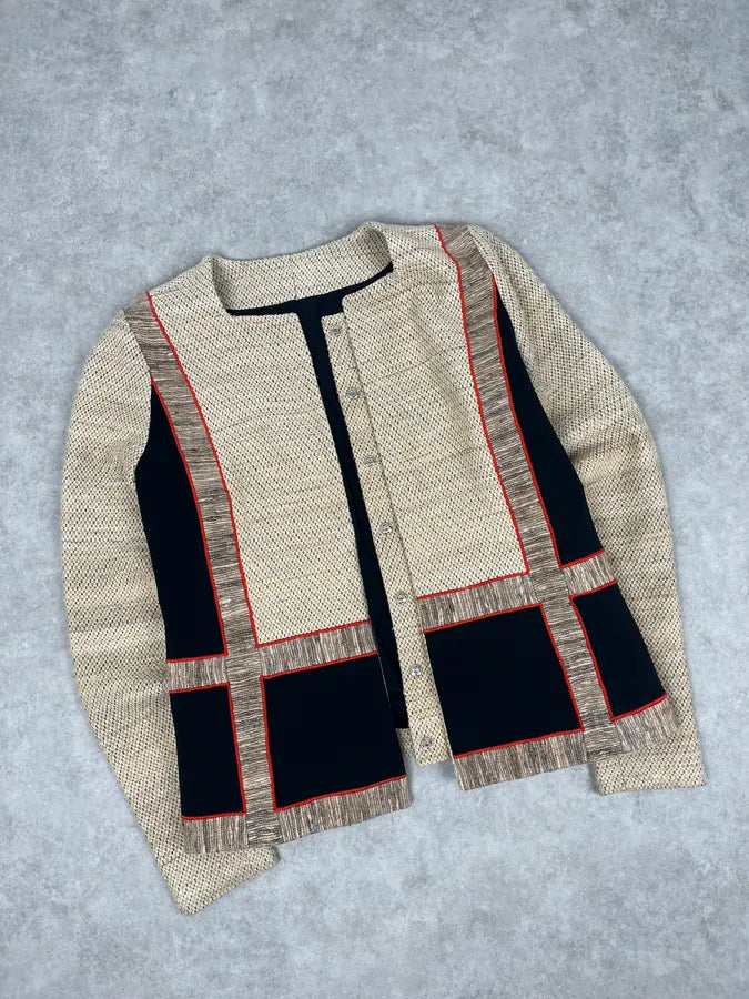 SS2009 Balenciaga Beige Wool Contrast Pocket Light Blazer Jacket lzrslSb 3