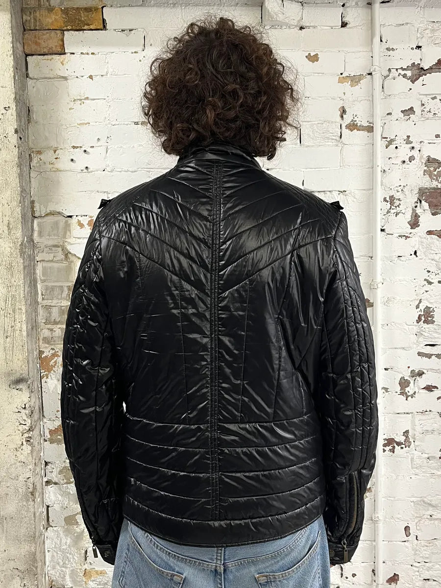 SS2009 Cavalli Black Asymmetrical British Puffer Jacket yOSHDbz 2