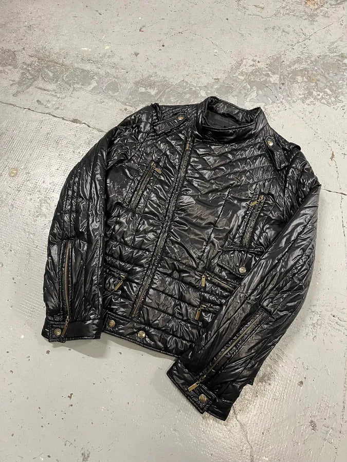 SS2009 Cavalli Black Asymmetrical British Puffer Jacket yOSHDbz 3