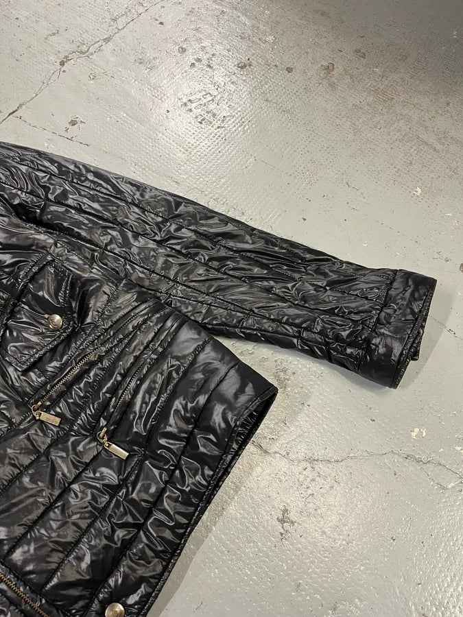 SS2009 Cavalli Black Asymmetrical British Puffer Jacket yOSHDbz 5