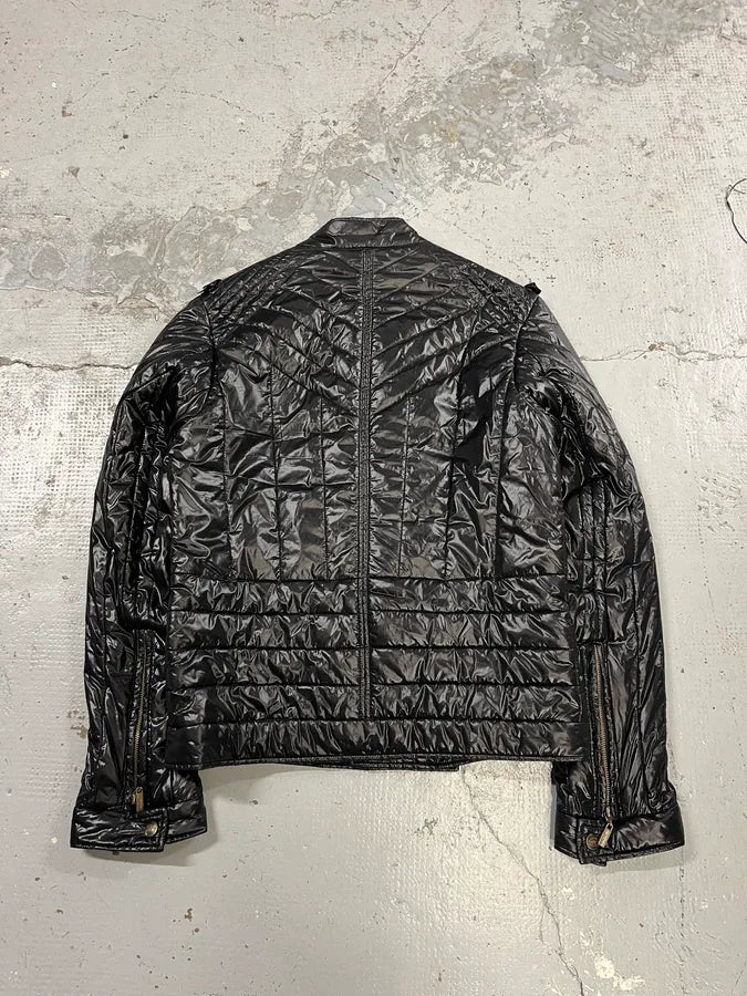 SS2009 Cavalli Black Asymmetrical British Puffer Jacket yOSHDbz 6