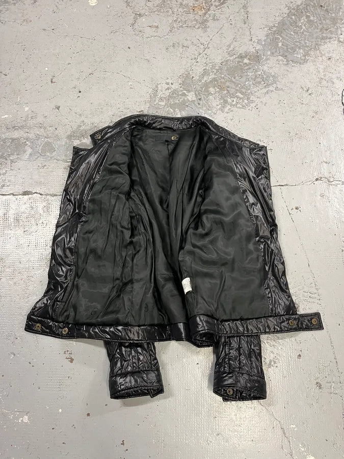 SS2009 Cavalli Black Asymmetrical British Puffer Jacket yOSHDbz 8