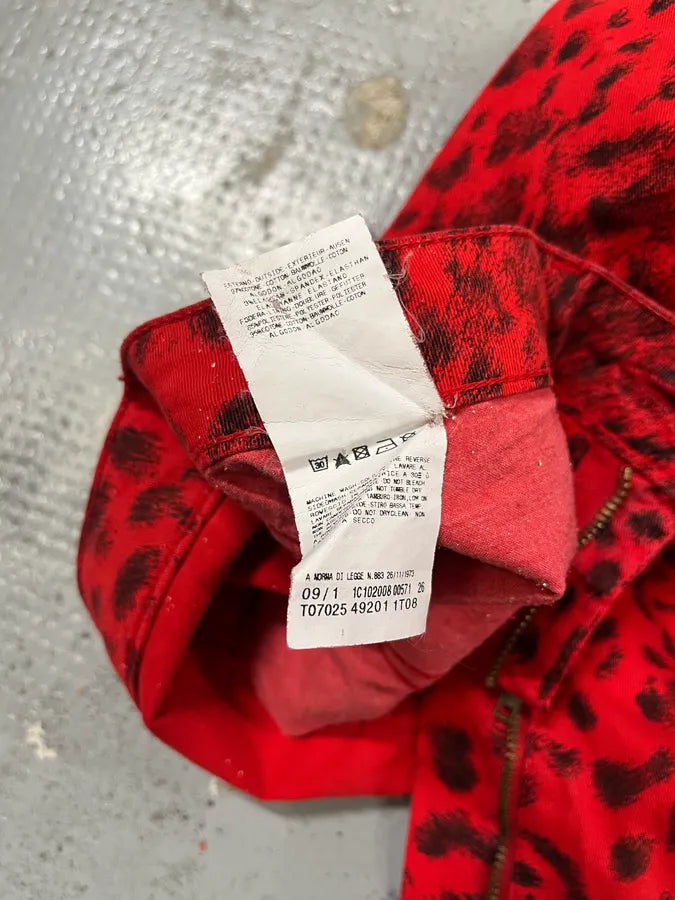 SS2009 Cavalli Red & Black Leopard Pants DIuLiTb 11