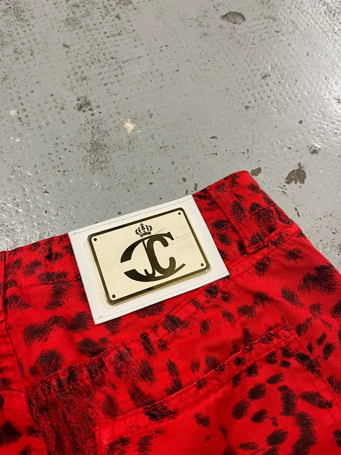 SS2009 Cavalli Red & Black Leopard Pants DIuLiTb 8