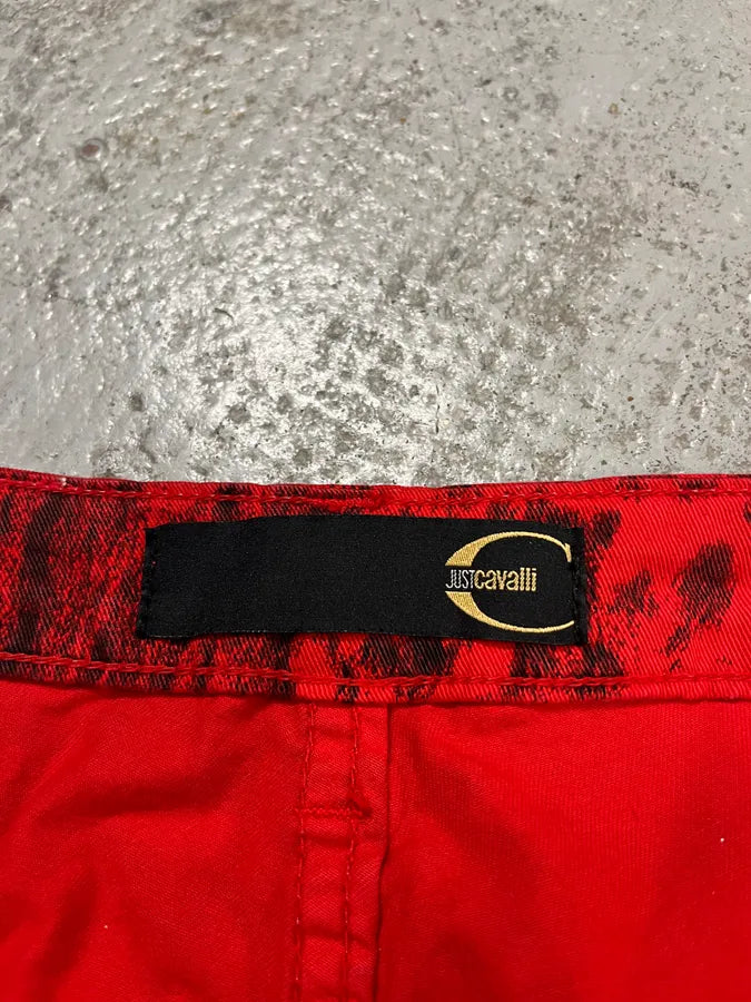 SS2009 Cavalli Red & Black Leopard Pants DIuLiTb 9