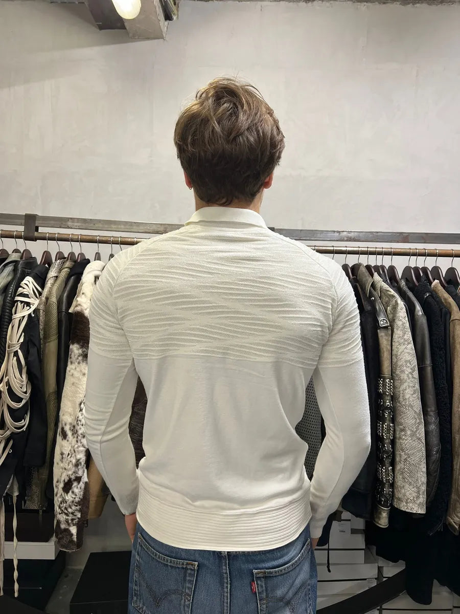 SS2009 Cavalli White Pleats Polo Longsleeves FQHJGwF 6