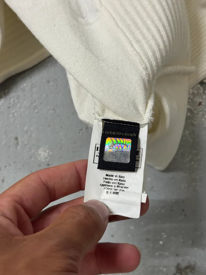 SS2009 Cavalli White Pleats Polo Longsleeves FQHJGwF 7