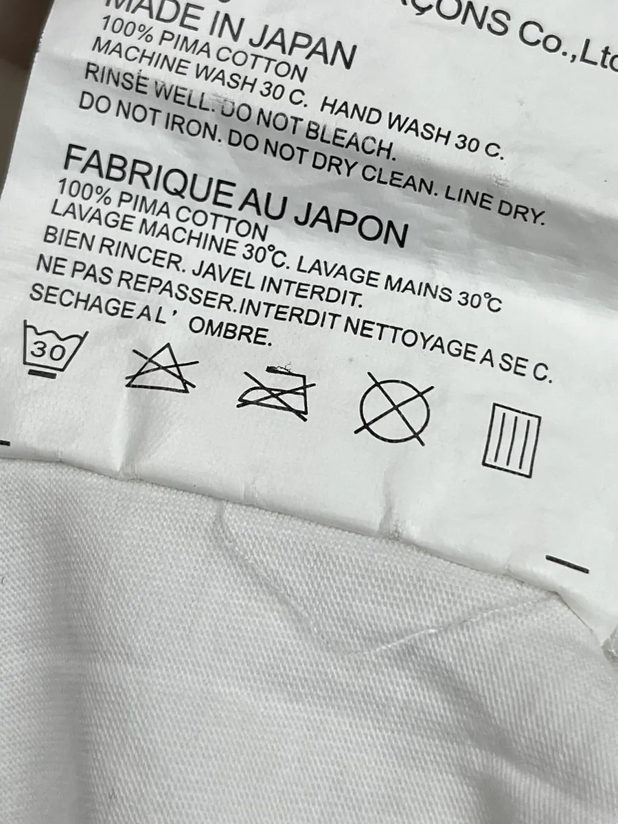 SS2009 Comme des Garçons White Numbered Print T-Shirt sqFHSmo 9