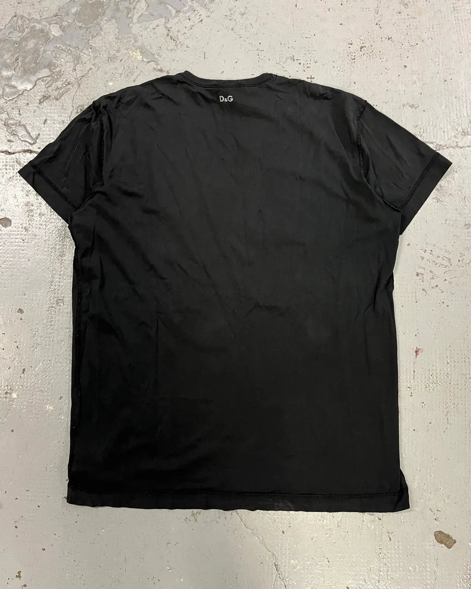 SS2009 Dolce & Gabbana Black Alain Delon T-Shirt pBXpzLu 8