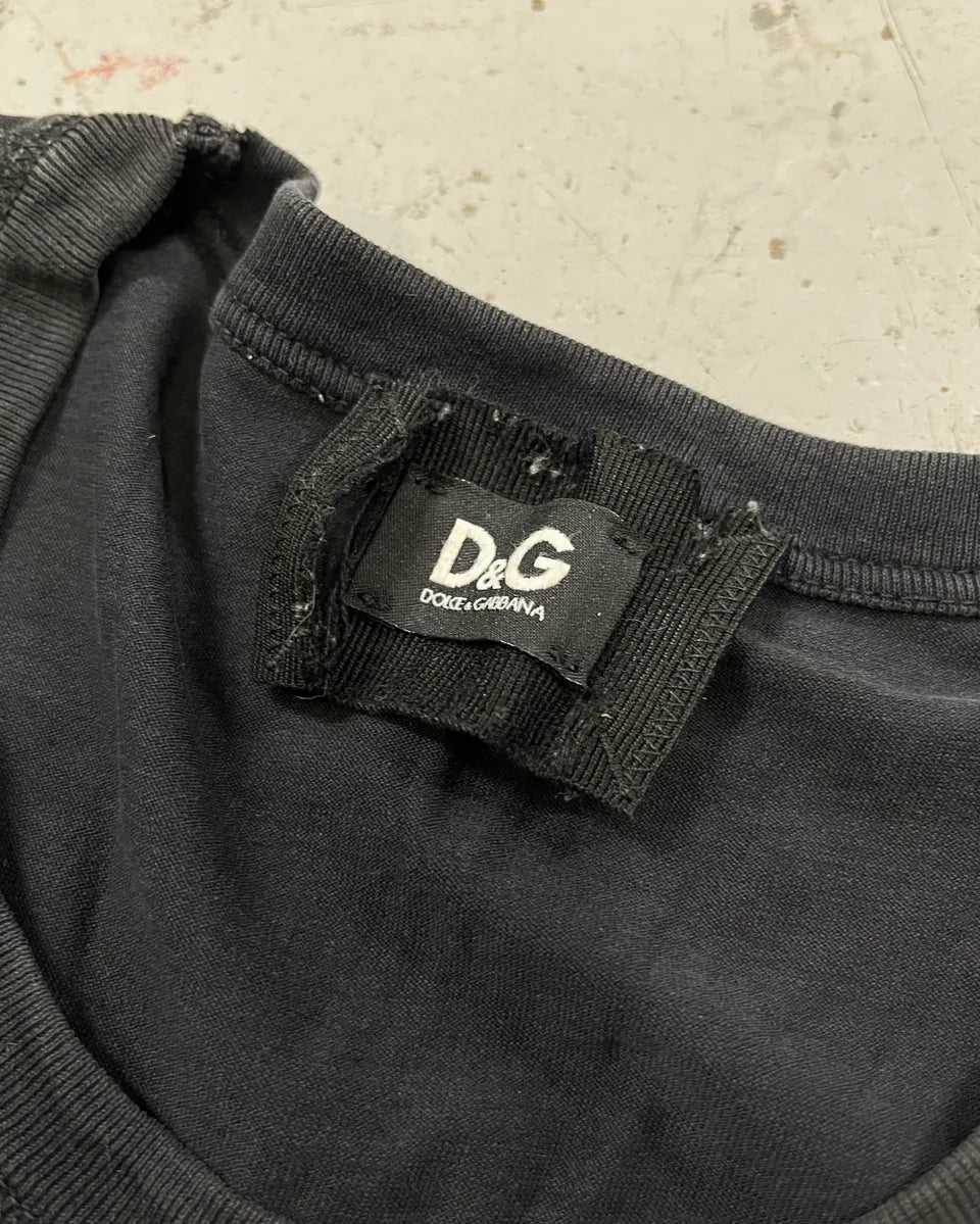 SS2009 Dolce & Gabbana Black Alain Delon T-Shirt pBXpzLu 9