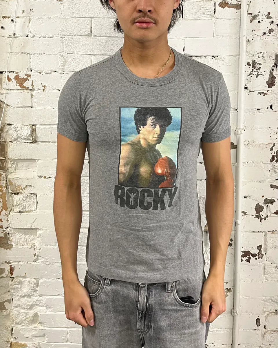 SS2009 Dolce & Gabbana Grey Rocky MGM Vintage Print T-Shirt uLjoKaH 0