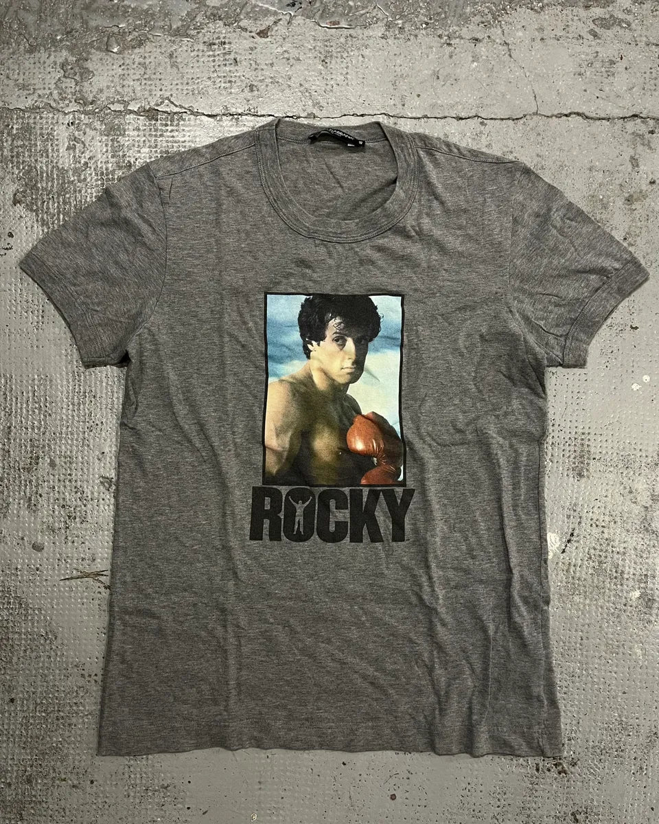 SS2009 Dolce & Gabbana Grey Rocky MGM Vintage Print T-Shirt uLjoKaH 2