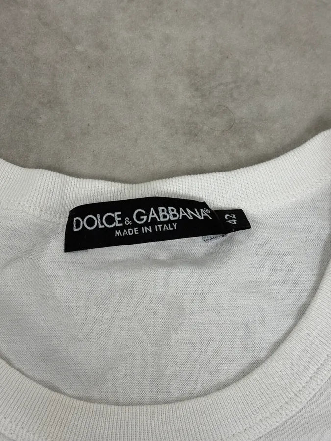 SS2009 Dolce & Gabbana White Marilyn Monroe Portrait T-Shirt egGHjZa 8