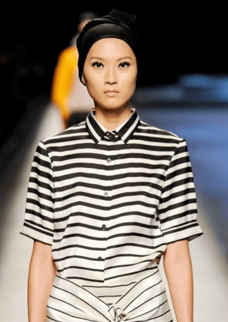 SS2009 Dries van Noten Grey Black Silk Striped Blouse Shirt FKOMRkv 1