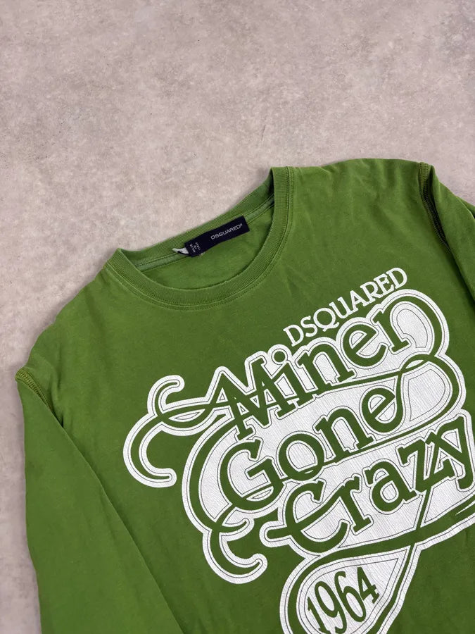 AW2009 Dsquared2 Green Miner Gone Crazy Longsleeves T-Shirt NfPKAqU 4