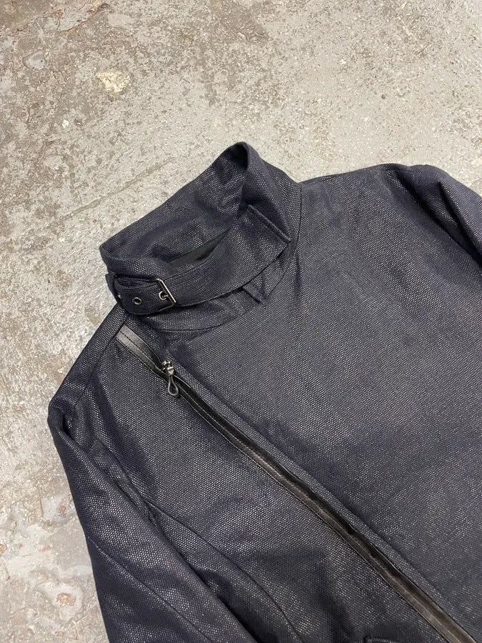 SS2009 Emporio Armani Asymmetrical Leather Biker Jacket (S/M) DcKFhbA 4