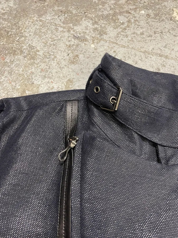 SS2009 Emporio Armani Asymmetrical Leather Biker Jacket (S/M) DcKFhbA 7