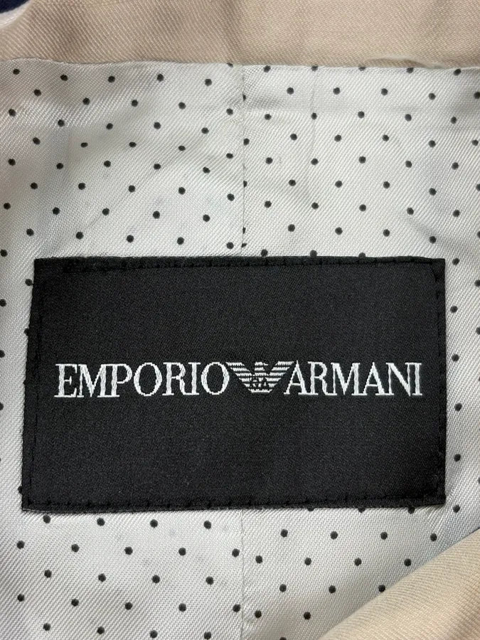 SS2009 Emporio Armani Beige Pinstriped Blazer Jacket lsajUfh 8
