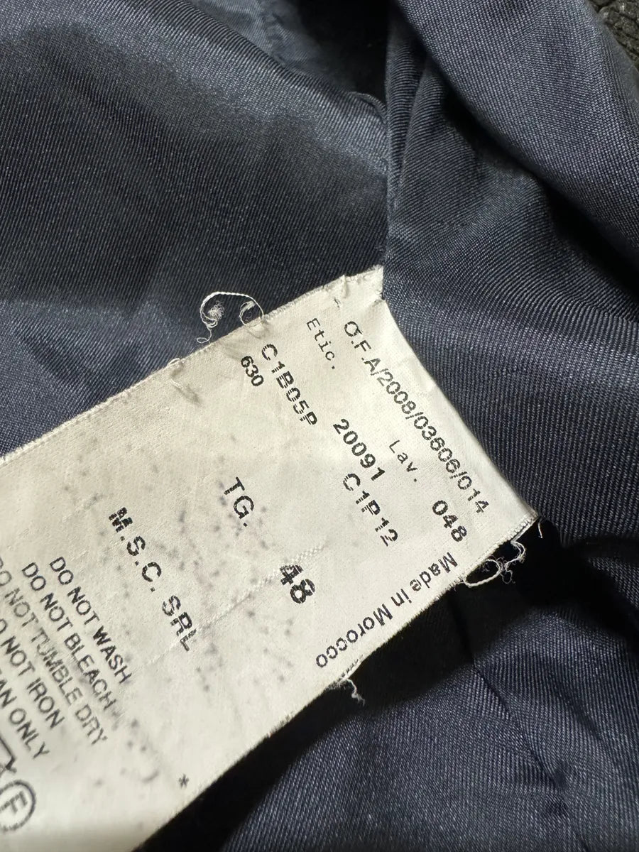 SS2009 Emporio Armani Brown Snakeskin Effect Leather Multi Zips Jacket rtkmsML 9