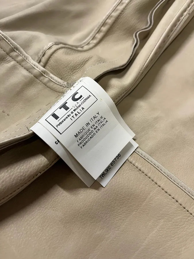 SS2009 Gianfranco Ferré Beige Suede Vest Dress OikWjzt 11
