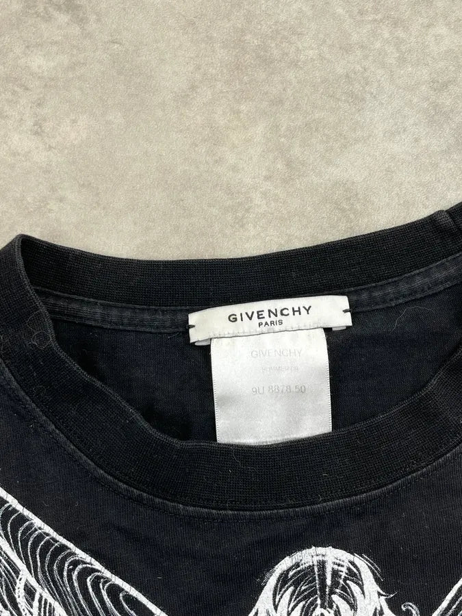 SS2009 Givenchy Black Holy Star Bird Graphic T-Shirt by Riccardo Tisci rvOnqiu 8