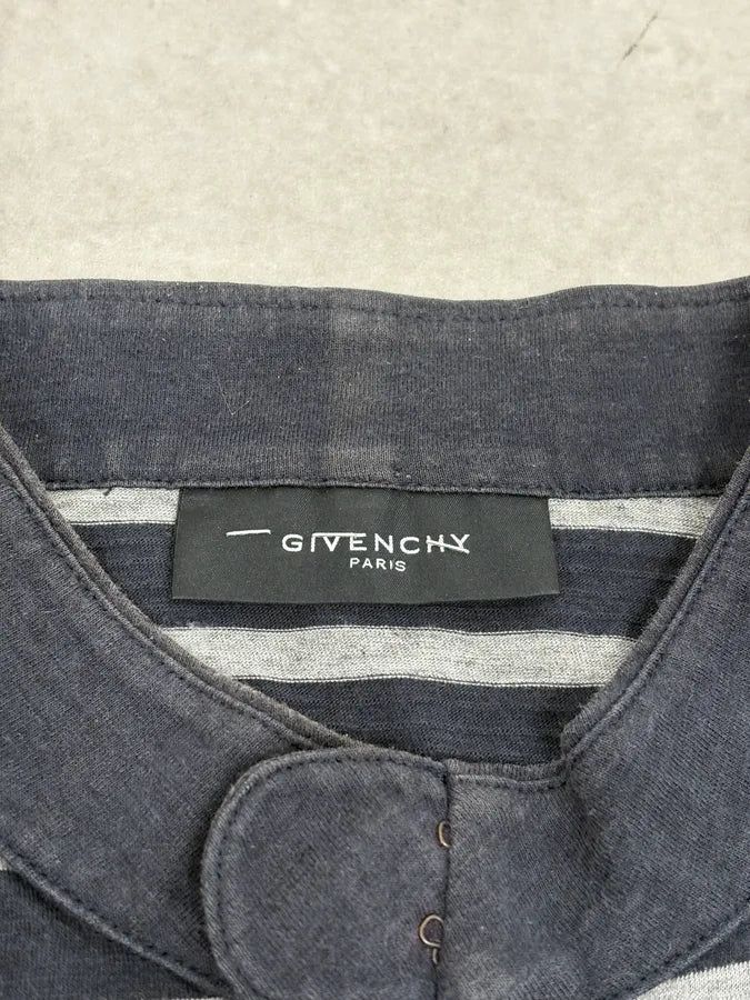 SS2009 Givenchy Grey & Black Striped Mao Polo Longsleeves usMkxrg 7