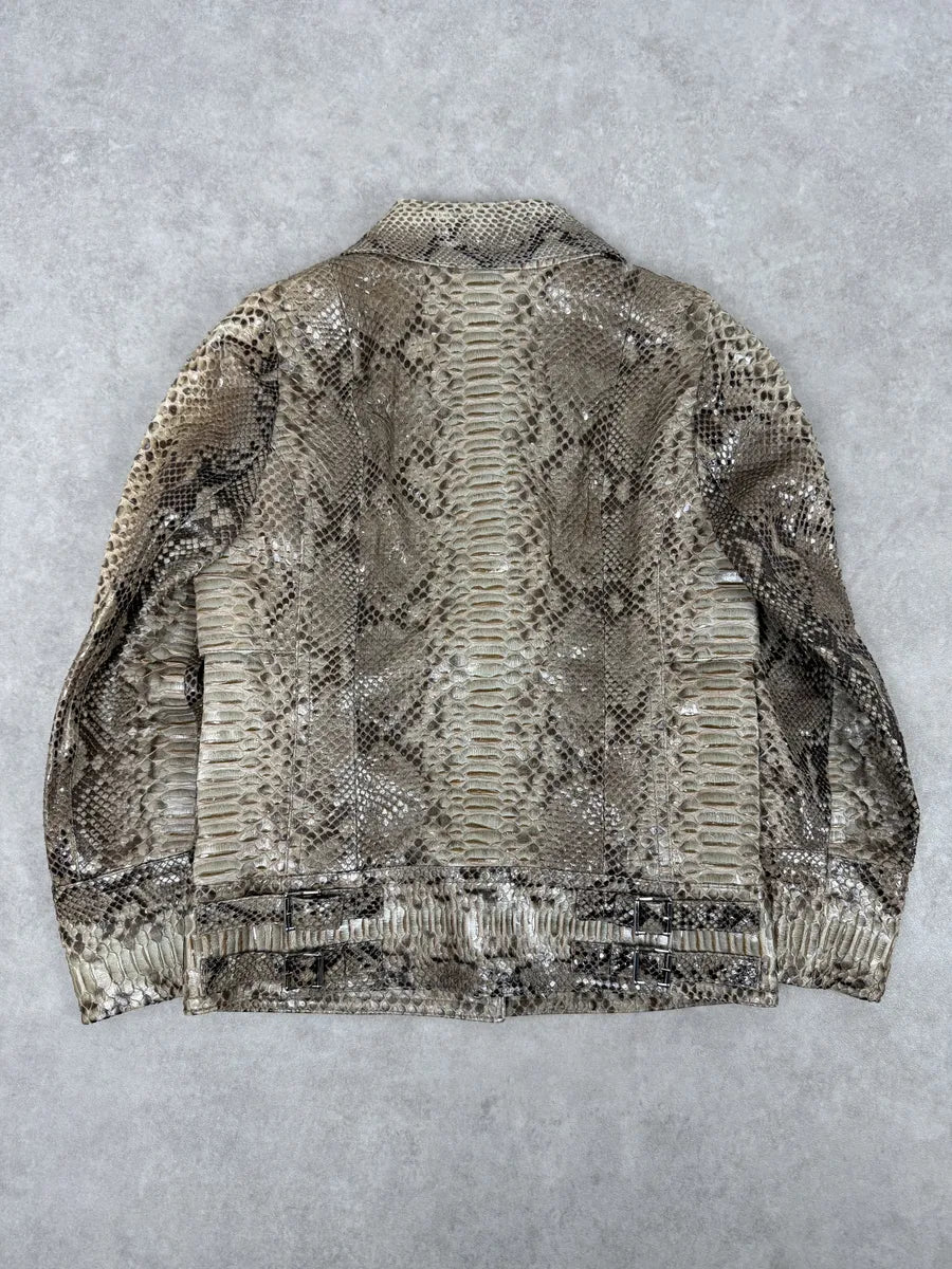SS2009 Gucci Beige Python Leather Jacket by Frida Giannini TUFpZUS 1