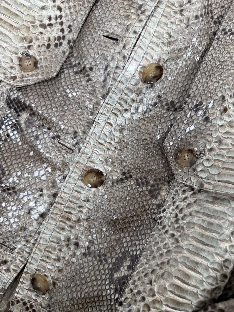 SS2009 Gucci Beige Python Leather Jacket by Frida Giannini TUFpZUS 14