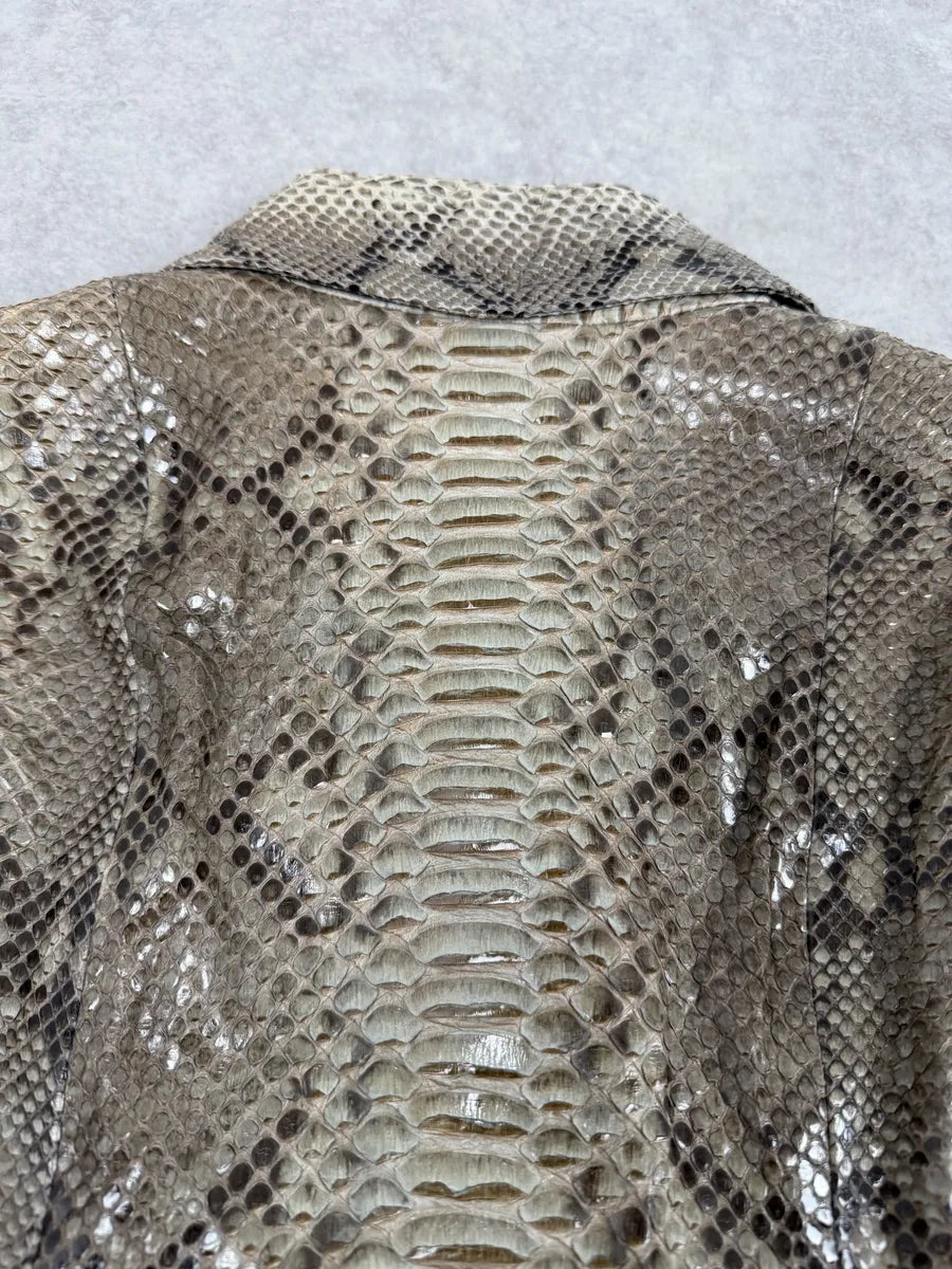 SS2009 Gucci Beige Python Leather Jacket by Frida Giannini TUFpZUS 8