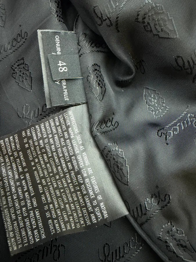 SS2009 Gucci Black Avant-Garde Biker Leather Jacket by Frida Giannini KmcXYFU 14