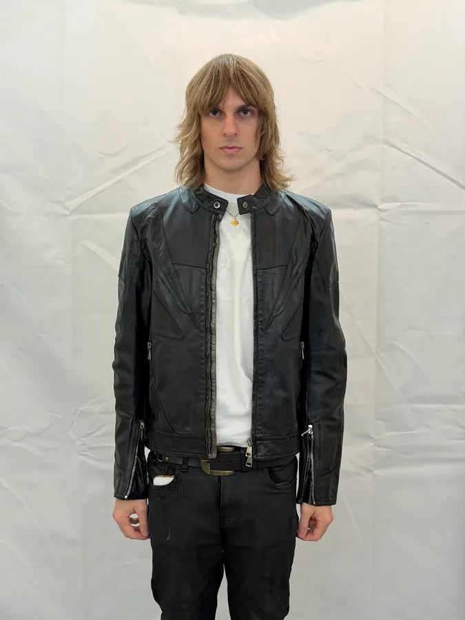 SS2009 Gucci Black Avant-Garde Biker Leather Jacket by Frida Giannini KmcXYFU 2