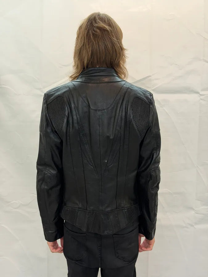 SS2009 Gucci Black Avant-Garde Biker Leather Jacket by Frida Giannini KmcXYFU 3