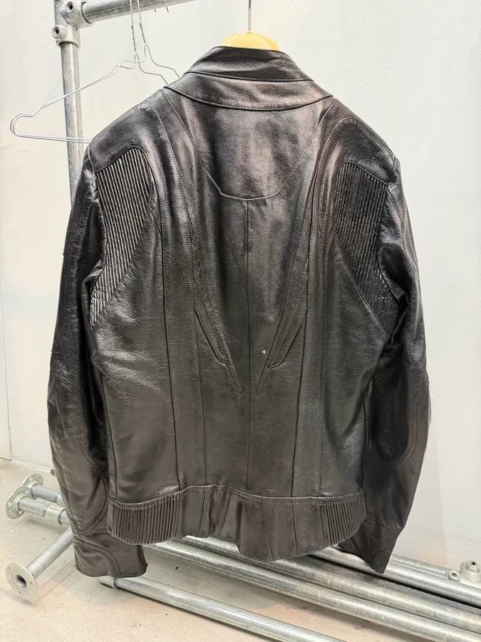 SS2009 Gucci Black Avant-Garde Biker Leather Jacket by Frida Giannini KmcXYFU 5