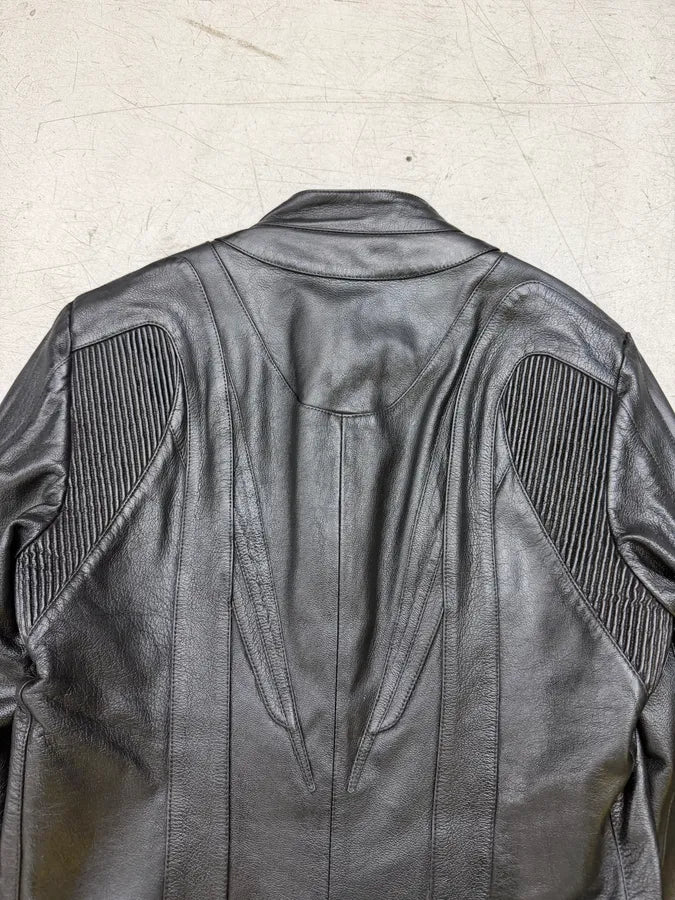 SS2009 Gucci Black Avant-Garde Biker Leather Jacket by Frida Giannini KmcXYFU 8